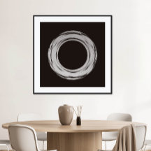 Black & White Minimalist Modern Art Print