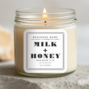 Black & White Minimalist Modern Candle Label