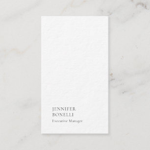 Black white minimalist modern thick luxury trendy business card