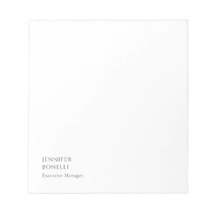 Black white minimalist modern trendy notepad
