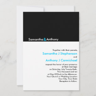 Black/White Minimalist Modern Wedding Invitations