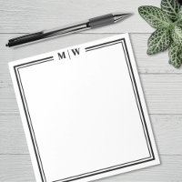 Black White Minimalist Monogram