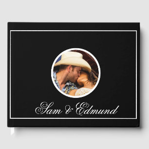 Black & White Minimalist - Photo-  Guest Book