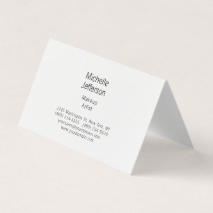 Black & White Minimalist Plain Modern Business Card