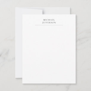 Black & White Minimalist Plain Modern Card