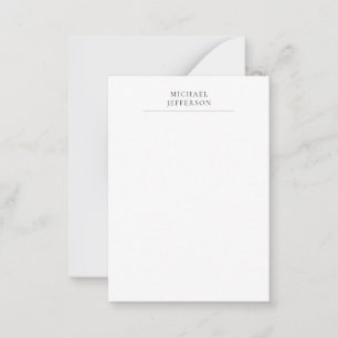 Black & White Minimalist Plain Modern Card