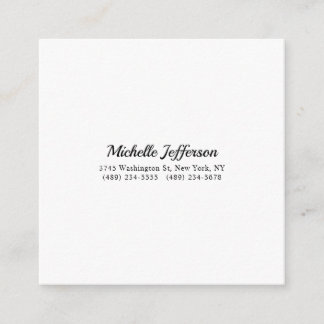 Black & White Minimalist Plain Modern Enclosure Card