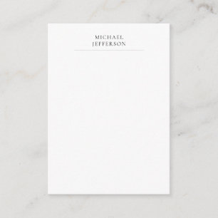 Black & White Minimalist Plain Modern Enclosure Card