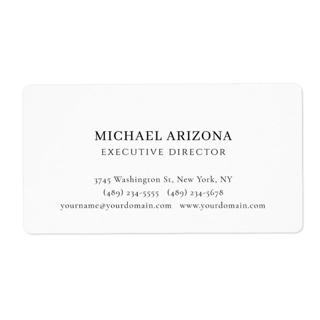 Black & White Minimalist Simple Chic Modern Plain (Front)
