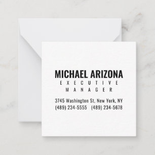 Black & White Minimalist Simple Plain  Card