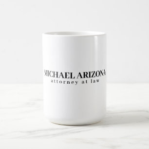 Black & White Minimalist Simple Plain  Coffee Mug