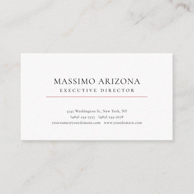 Black White Minimalist Simple Plain  Enclosure Card (Front)