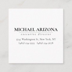 Black & White Minimalist Simple Plain  Enclosure Card