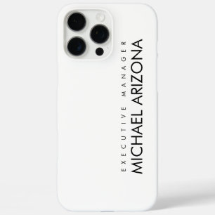 Black & White Minimalist Simple Plain Modern iPhone 16 Pro Max Case