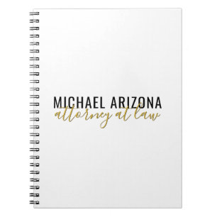 Black & White Minimalist Simple Plain  Notebook
