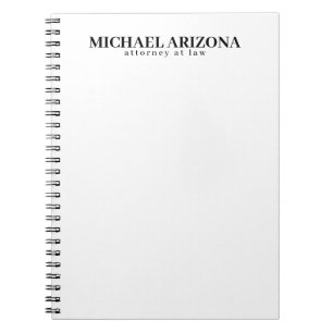 Black & White Minimalist Simple Plain  Notebook