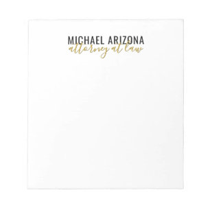 Black & White Minimalist Simple Plain  Notepad
