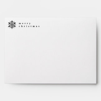 Black & White Minimalistic Graphic Snowflake Envelope