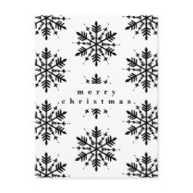 Black & White Minimalistic Graphic Snowflake