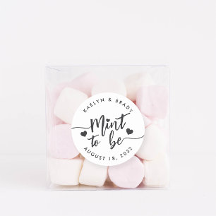 Black & White Mint to Be Wedding Favour Classic Round Sticker