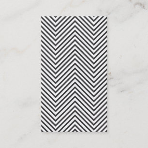 BLACK & WHITE MOD ZIGZAG PATTERN BUSINESS CARD