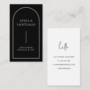 Black & White Modern Business Card