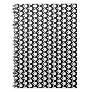 Black White Modern Geometric Art Deco Notebook