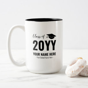 Black & White   Modern Graduation Gift Custom Mug