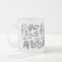 Black & White Modern Human Anatomy Sketch Pattern
