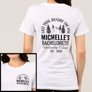 Black & White Modern Last Trail Before The Veil Tri-Blend Shirt