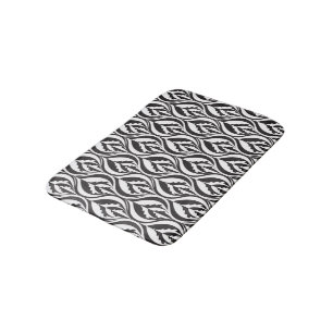 Black & white modern luxe repeat pattern mat