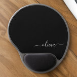 Black White Modern Minimalist Elegant Monogram Gel Mouse Mat<br><div class="desc">Introducing our Black and White Minimalist Modern Monogram Collection: Embrace simplicity and sophistication with our minimalist designs, curated to elevate your style effortlessly. Crafted with a keen eye for modern aesthetics, this collection features sleek black and white designs accentuated by personalised monograms. From chic stationery to versatile accessories, our collection...</div>