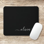 Black White Modern Minimalist Elegant Monogram Mouse Mat<br><div class="desc">Introducing our Black and White Minimalist Modern Monogram Collection: Embrace simplicity and sophistication with our minimalist designs, curated to elevate your style effortlessly. Crafted with a keen eye for modern aesthetics, this collection features sleek black and white designs accentuated by personalized monograms. From chic stationery to versatile accessories, our collection...</div>