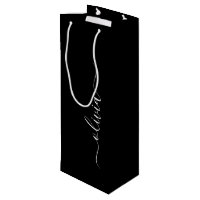 Black White Modern Minimalist Elegant Monogram