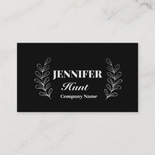 Black&white Modern Minimalist QR code Business Card