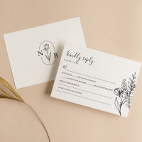 Black White Modern Minimalist Wedding Elegant