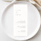 Black & White Modern Minimalist Wedding Flat Menu