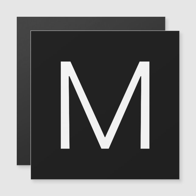 Black & White Modern Minimalistic Letter (Front/Back)