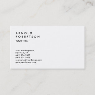 Black White Modern Professional Business Card