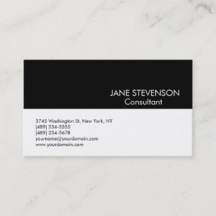 Black & White Modern Professional Business Card