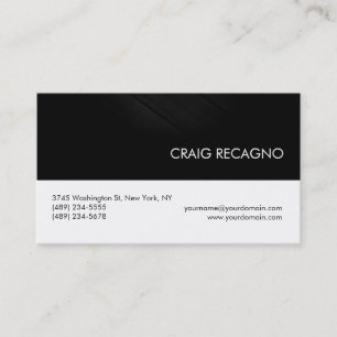Black & White Modern Professional Business Card