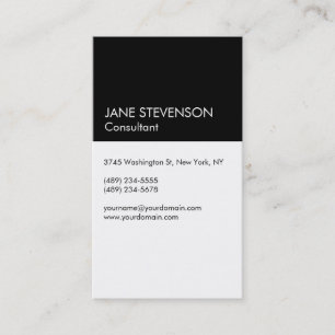Black & White Modern Professional Business Card
