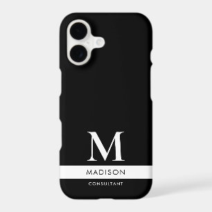 Black White Modern Professional Business Monogram