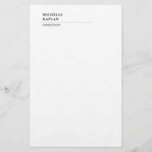 Black & White Modern Professional Exclusive Stationery