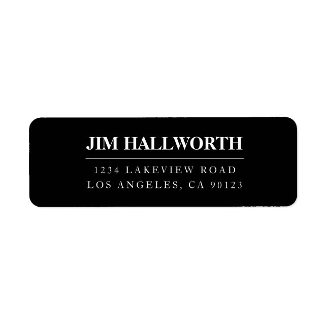 Black & White Modern Return Address (Front)