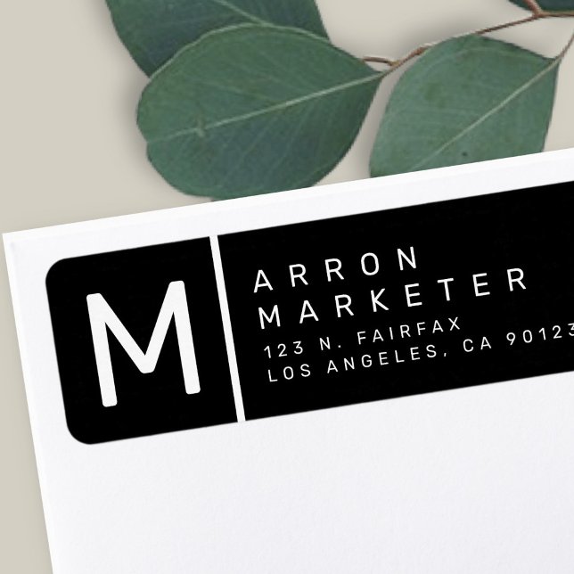 Black & White | Modern Return Address (Creator Uploaded)