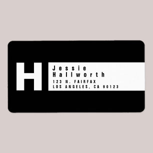 Black & White   Modern Return Address Label