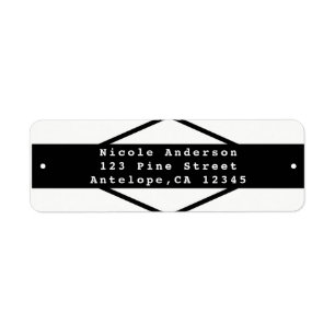 Black & White Modern Rustic Wedding Invitation