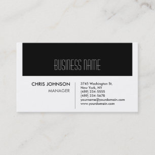 Black & White Modern Simple Business Card