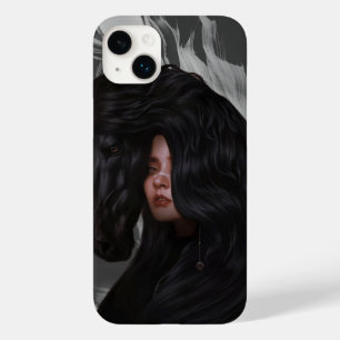 black white modern theme girl  Case-Mate iPhone 14 plus case
